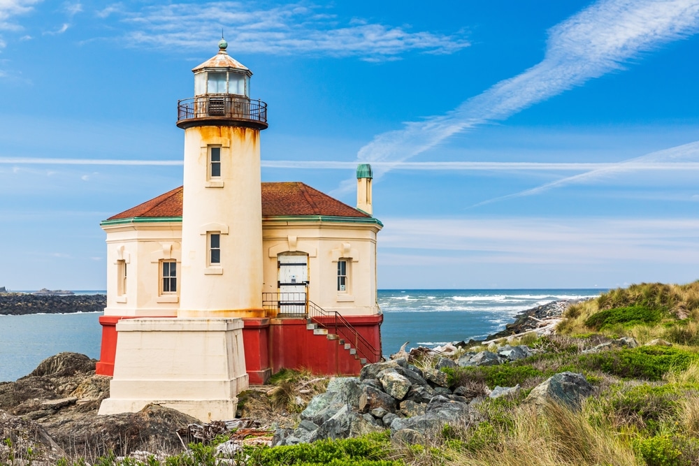 The Coquille Lighthouse in Bandon is one of the best things to do on the Southern Oregon Coast