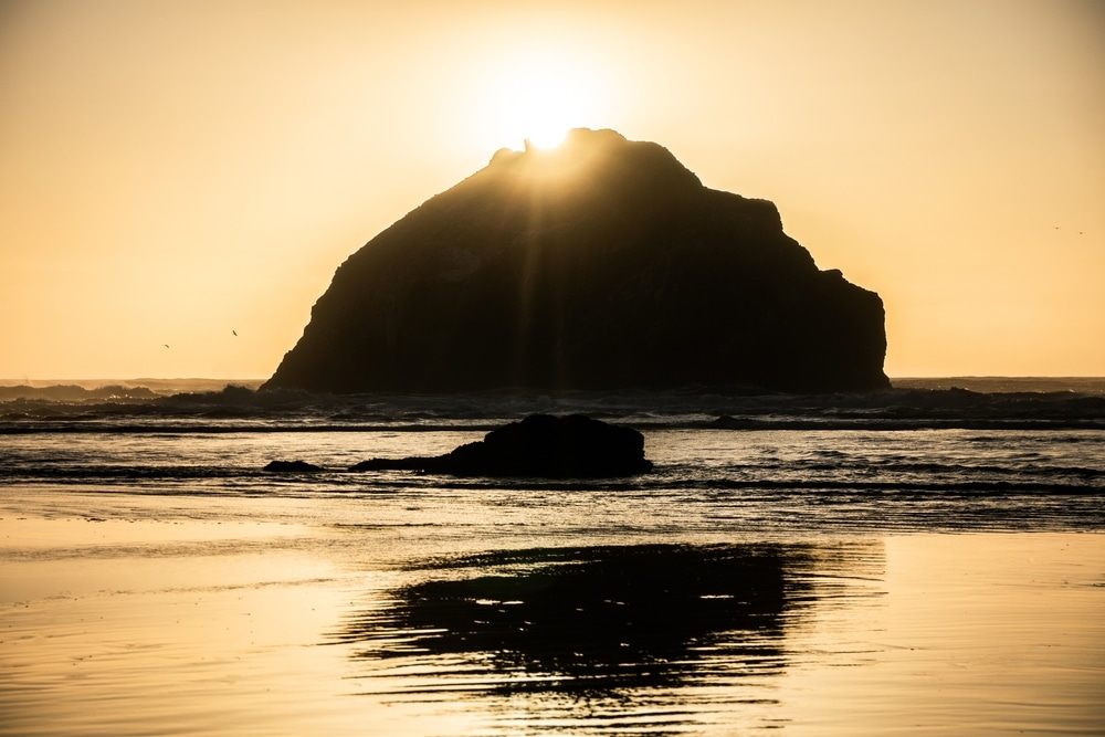 The iconic Face Rock State Scenic Viewpoint in Bandon, Oregon