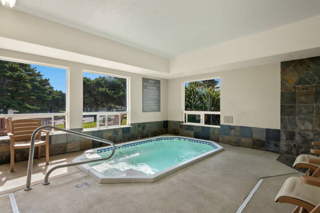 The hot tub at the Inn at Face Rock.