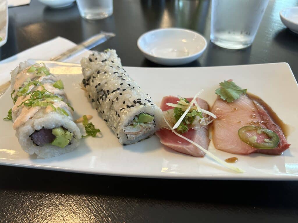The Best Bandon Restaurants for Your Getaways 1 Sushi roll at one of the best Bandon Restaurants