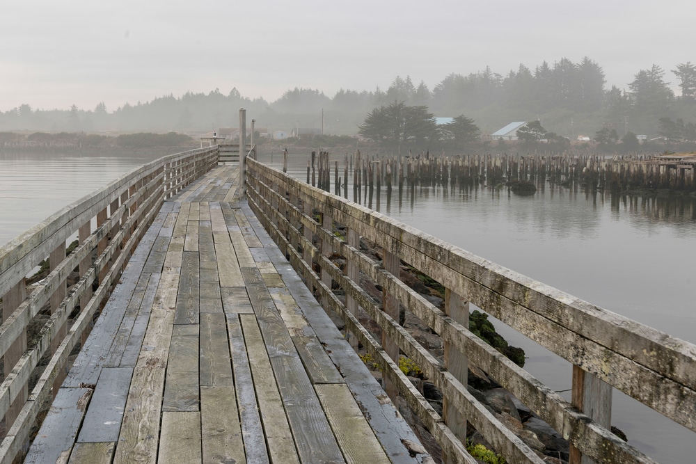 Bandon Harbor and Boardwalk in Old Town Bandon.