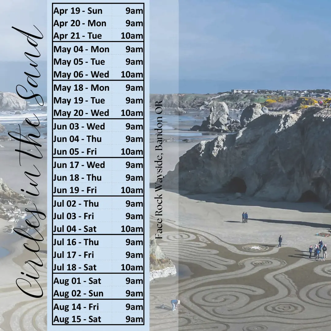 Circles in the Sand 2026 Schedule