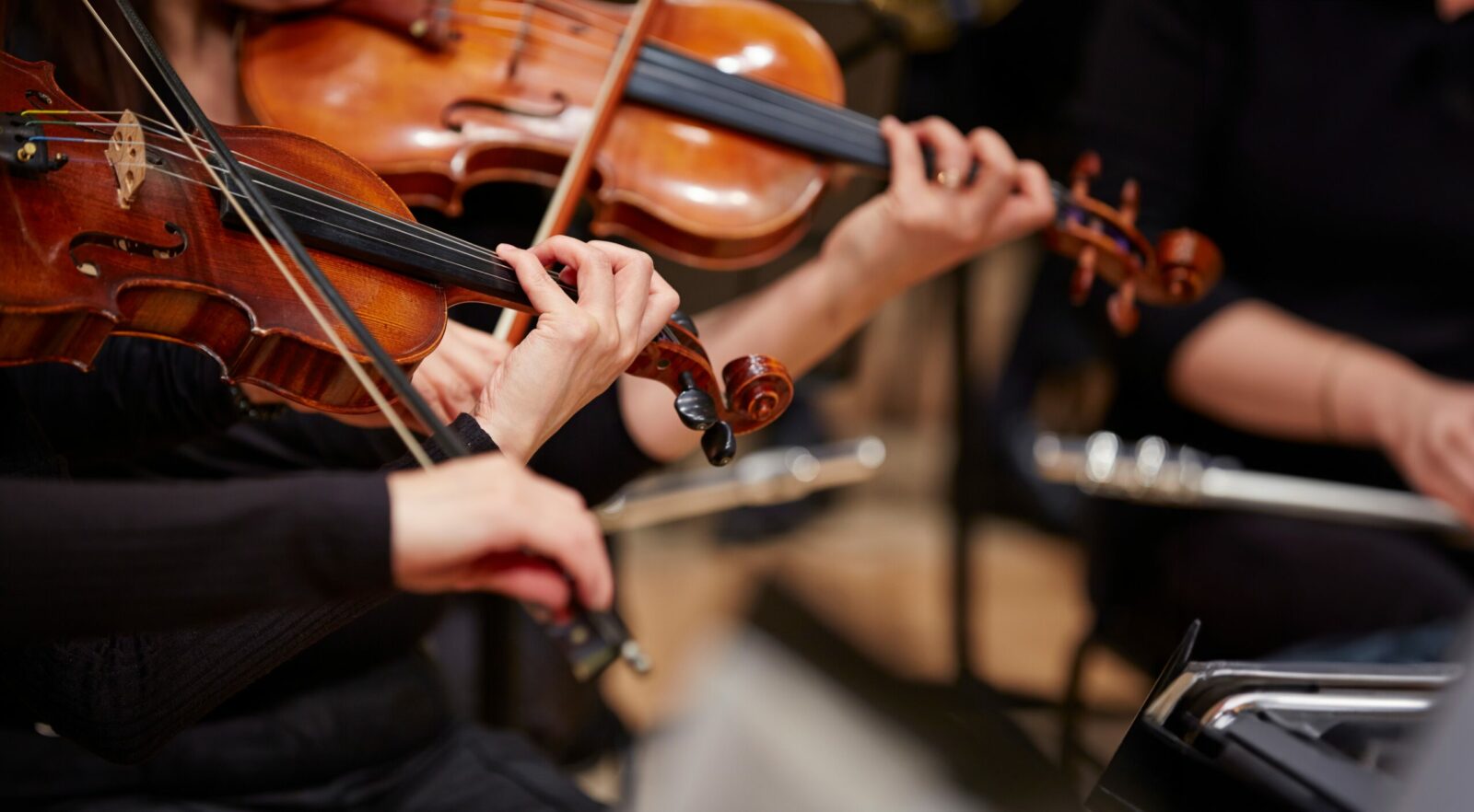violinists at the Oregon Coast Music Festival